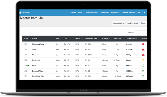 SpeQue Inventory Management