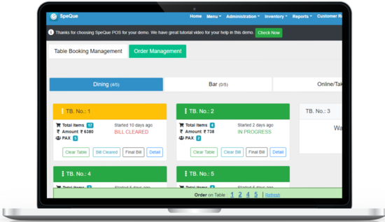 SpeQue Restaurant Pos System